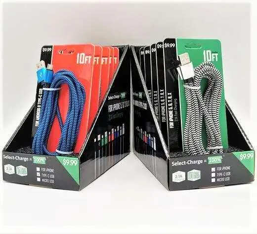 USB 3.0 Connector Nylon Braided Cable 2A Fast Charging Data Cable For Phone Charger