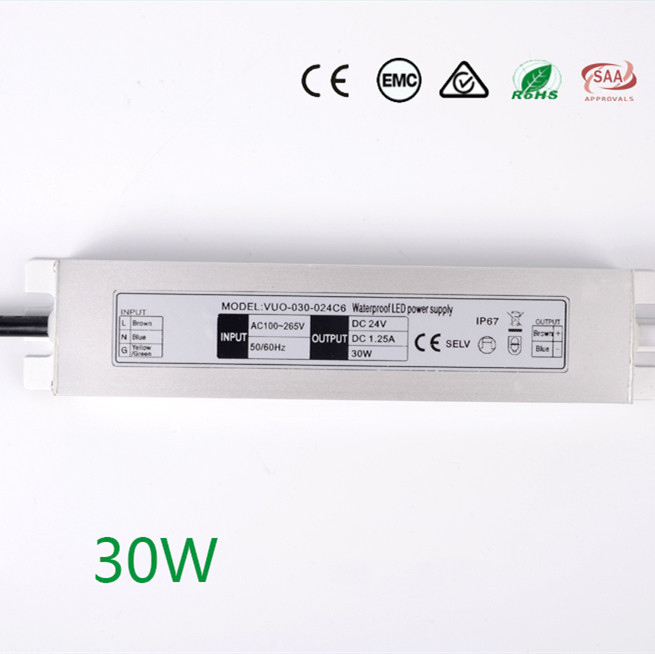 Slimline Ultralight DC AC водителя СИД, противокоррозионное электропитание 24V 30W