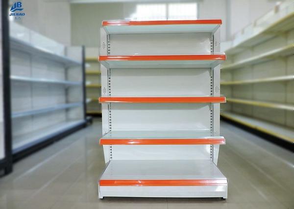White Convenience Store Shelving / OEM Supermarket Shelving Systems