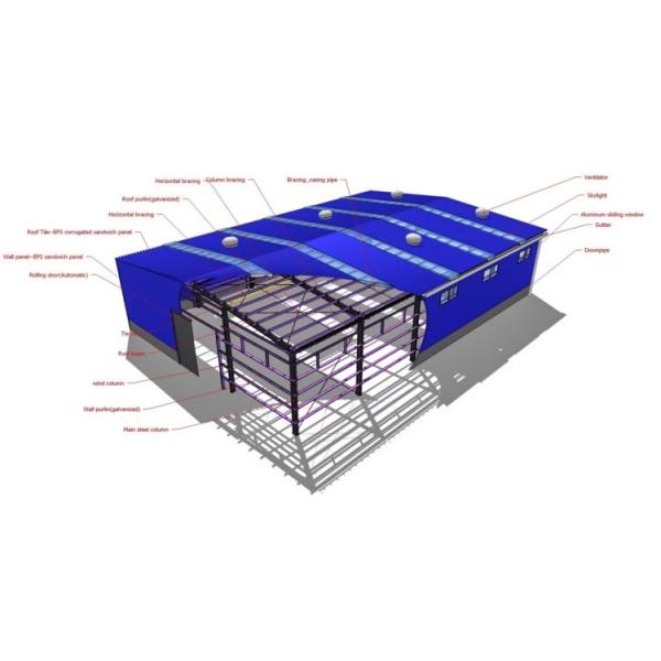 Customizable Design Steel Structure Building with Welded H Steel Beam for Fast Construction