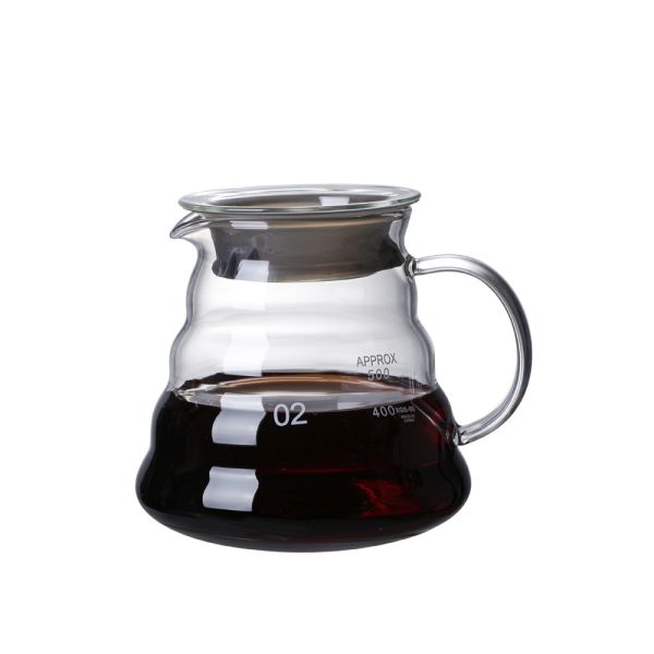 Borosilicate Glass Coffee Pot Cloud Shape Modern Design Clear Glass Tea Maker 500ml