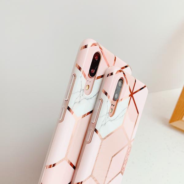 Shock Absorption Phone Case , Soft TPU Phone Cover High Protective Golden Foil Style