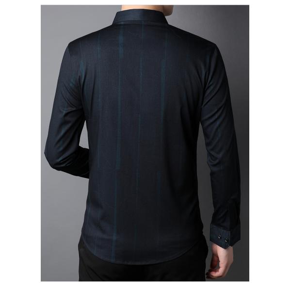 Рубашки на заказ Рубашка на заказ для мужчин Полиэстерная хлопчатобумажная рубашка с длинными рукавами