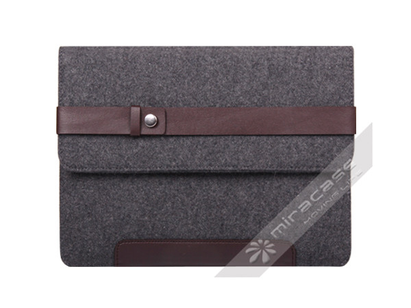Grey Functional Woolen Tablet Sleeve bags for iPads & 10.1” Tablets