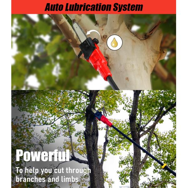 180-300 см Телескопическая протяженность Легкая батарейная пила с расширением