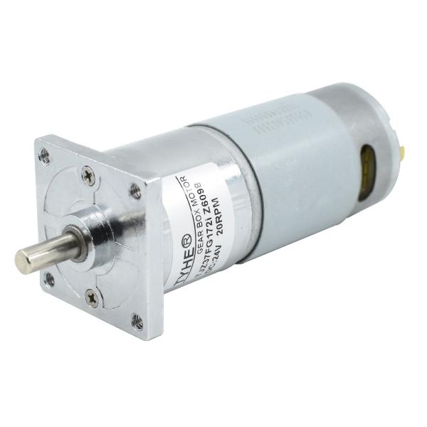 Steel Gear 37mm Diameter 9v 12v 24v RS555 Brushed 2.5N.M 250rpm Dc Gear Motor Rohs