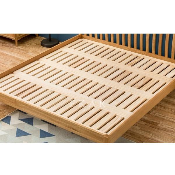 New Modern Design King Size Solid Wood Wooden Furniture Double Bed