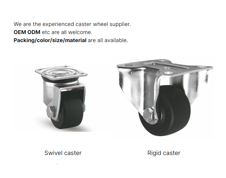 Heavy-Duty Mini Swivel Casters with 360-Degree Rotation for Industrial and Furniture Applications