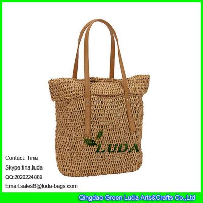 LUDA fashion straw beach bag lady paper straw crochet ote bags