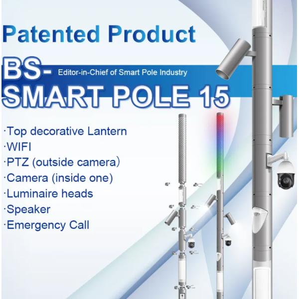 outdoor smart solar wifi city sensors intelligent street light pole