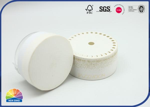 Levante o pó cosmético de empacotamento de papel do tubo que embala com brilho de seda da flor