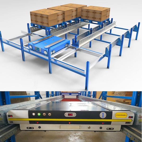 1000kg Capacity Radio Shuttle Pallet Racking Two Way And Four Way Shuttle Shelves