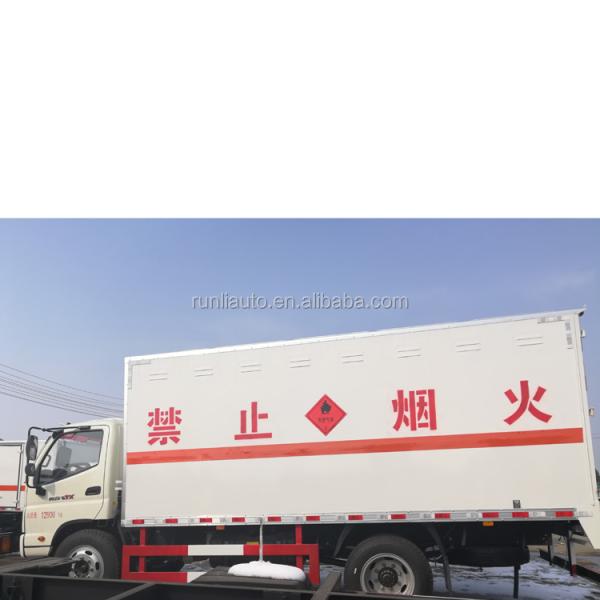 Manual Transmission Foton 4X2 Van Cargo Dry Box Truck 80km/H 115kw 160HP