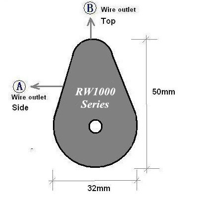 RUIWOR RW1005 Drop-shaped Security Tether with Adjust Lasso End
