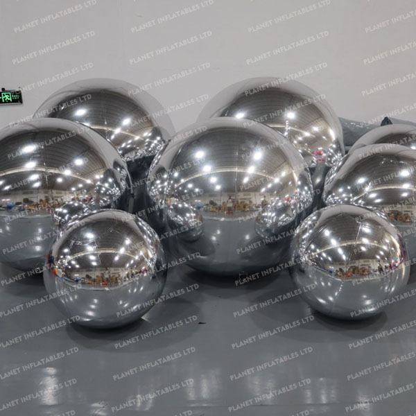 Giant Hanging Silver Reflective Inflatable Mirror Balloon Indoor Decorative Inflatable Mirror Ball