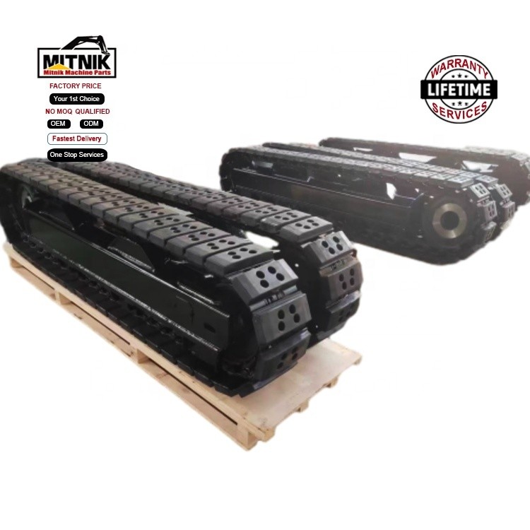 Farms Customized 3Ton Rubber Crawler Rubber Track Chassis Track Undercarriage Frame