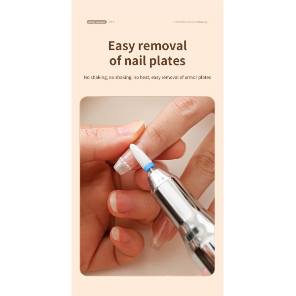 Best Selling Electric Nail Drill Rechargeable ABS Compact Fully Automatic Intelligent High-speed Dust-proof Handheld Pen Home