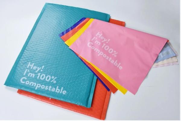 Biodegradable Shipping Padded Envelopes Self Seal Kraft Paper Compostable Poly Mailer