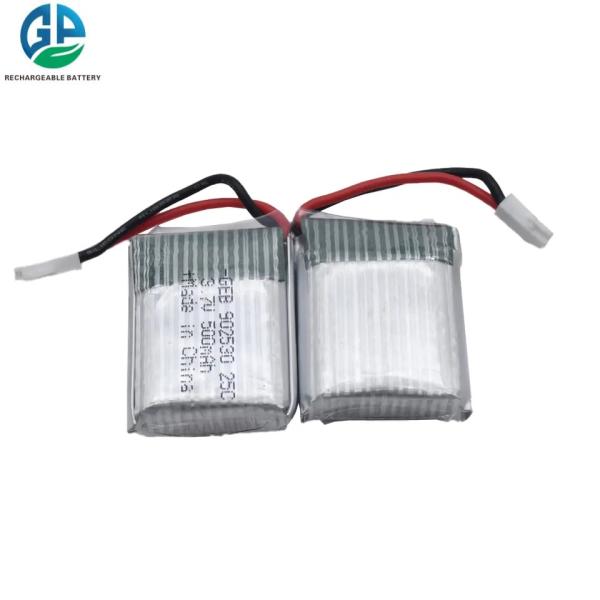 CE KC Approved 902530 500mAh 25C Lithium Polymer Battery Pack Rechargeable LiPo Battery