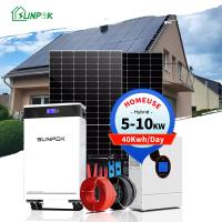 Système d'énergie solaire à usage domestique Kit complet 5Kw 10Kw 30Kw Système d'alimentation par panneaux solaires