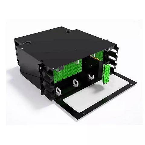 tipo material de 4U LGX do corpo do painel de remendo SPCC da fibra ótica de 21inch