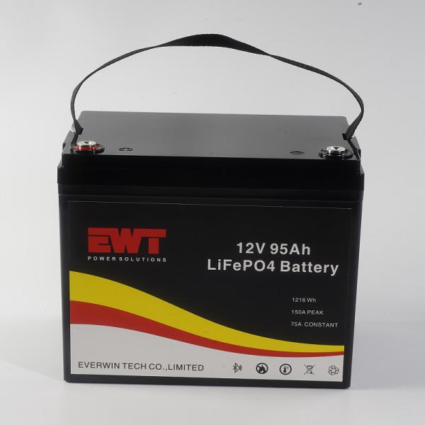 Baterias de energia solar de alta potência LifePo4 26650 12V 95AH