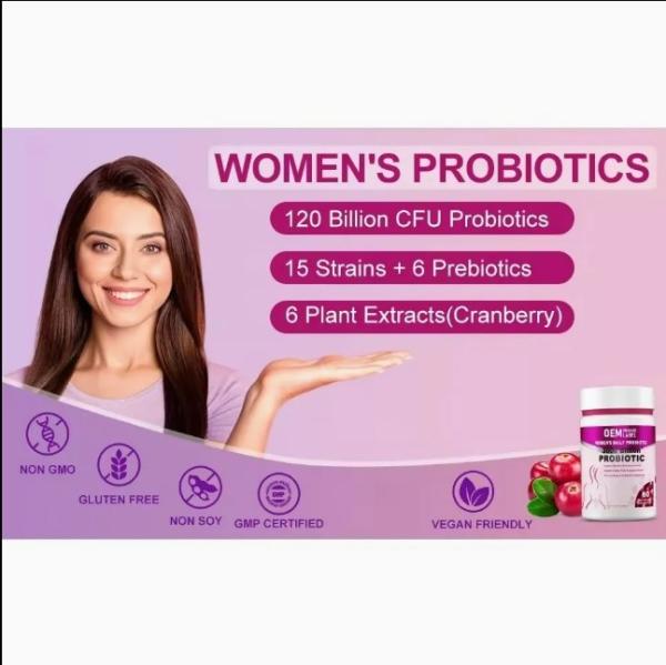 Women's Probiotics Capsules Digestive Enzymes Supplement For Immune Health Gut And Vaginal