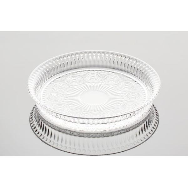 Round 300ml Unique Dinnerware Sets 7 Inch Pressed Vintage Glass Dinner Plates