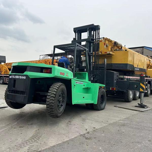 Used FD160 Mitsubishi Forklift Trucks Diesel 16 Ton Forklift With Automatic Pallet Truck
