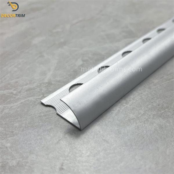 Alloy 6063 T5 Material Metal Tile Trims 12.5mm Round Aluminium Trim