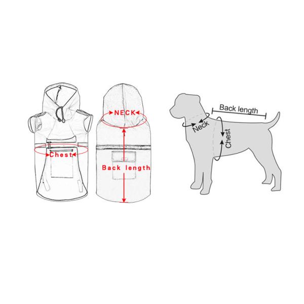 Водонепроницаемый материал Дорожный пальто для домашних животных Пончо типа Большая собака Одежда для домашних животных Одежда и аксессуары