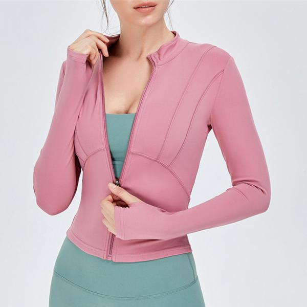 Фабрика OEM-изготовитель Custom Logo Running Jacket Women's Tight Long Sleeve Yoga Top
