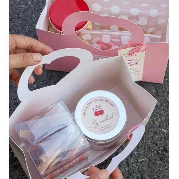 Fabrique en gros cadeau de la Saint-Valentin emballage des sacs cadeaux bonbons au four fleurs cadeaux de mariage boîtes de cadeau tailles personnalisées logo