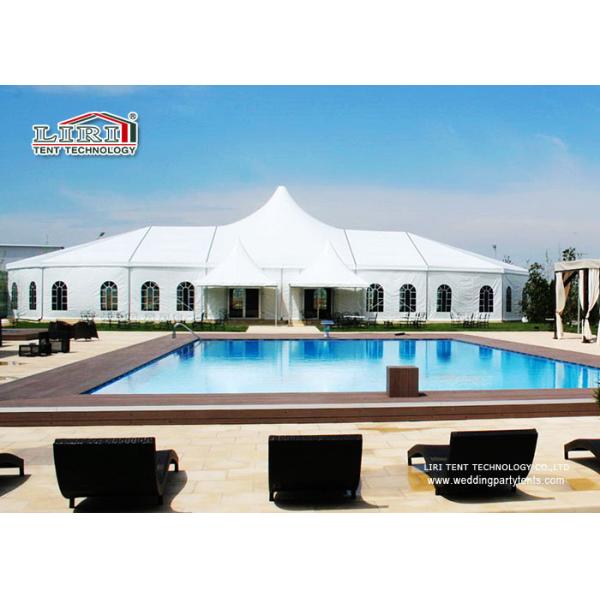 Double Decker Exhibiiton Event High Peak Tents With Glass ABS Walls