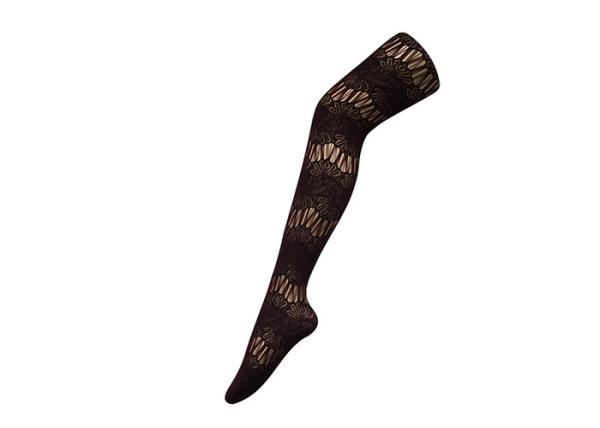 Lovely Ladies Fishnet Tights Sun Flower Fish Net Panty Hose OEM Service