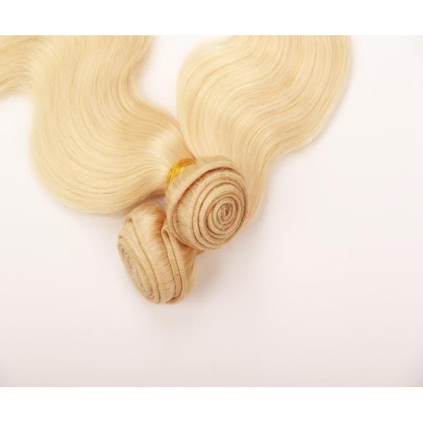 Double Weft No Shed Can Be Permed Aligned Cuticles Body Wave brazilian remy hair blonde