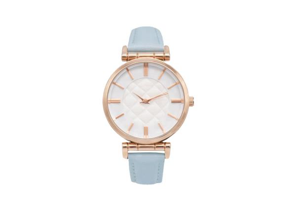 Female Analog Stainless Steel Ladies Quartz Timepieces Leather Strap