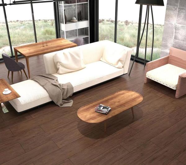 Des bandes de porcelaine en bois 200x1000mm résistantes à l'usure pour salle de bain