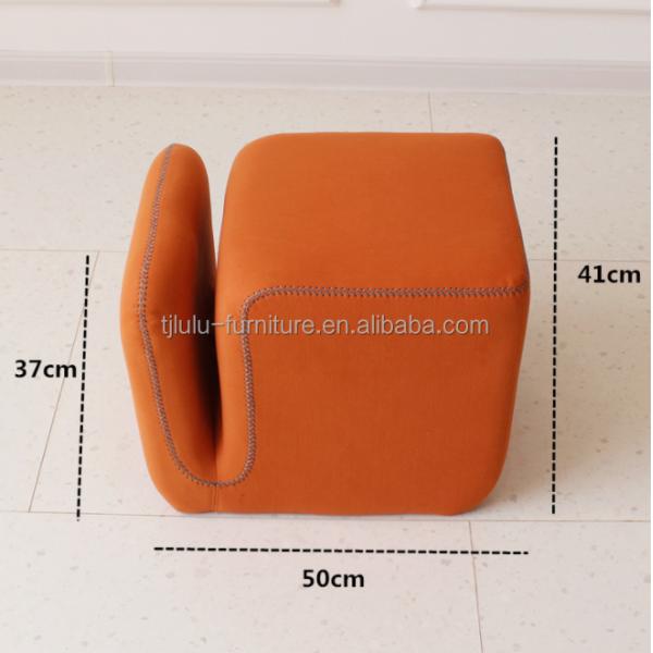 Home Furniture Ottoman Stool with Fabric Cover OEM Service Accepted Space Saving Multi-Purpose Design