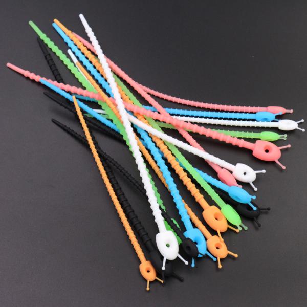 Adjustable Silicone Rubber Supplies Cable Straps Removable Reusable