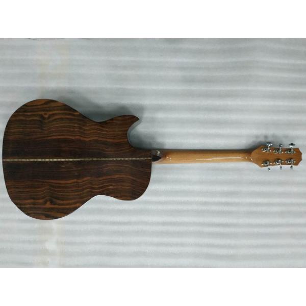AAAA handmade all Solid ebony wood single cut guitar 14 frets imported wood armrest GA acoustic electric guitar