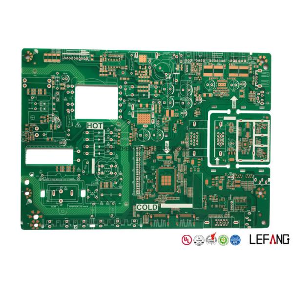 2 Layer High FR4 TG170 PCB , Green Solder Mask Custom Printed Circuit Board