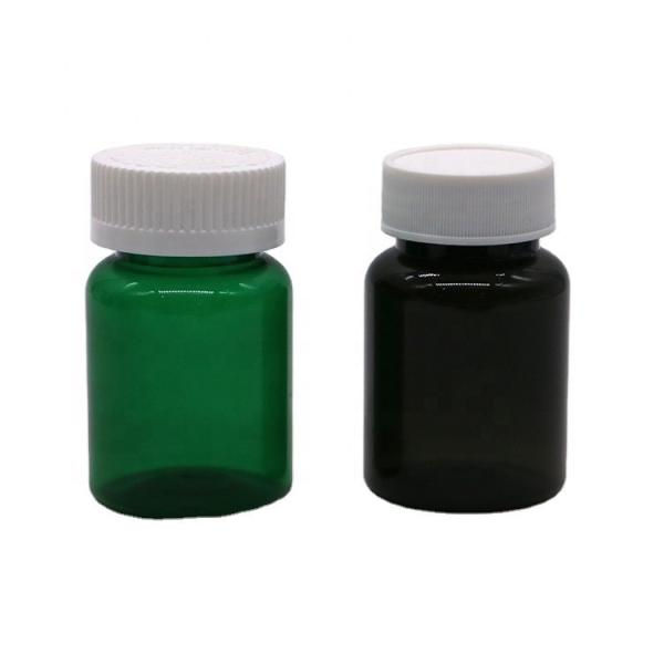 50cc 32mm Neck PET Plastic Pill Bottles Capsule Vials with Child Resistant Cap PET Base Material