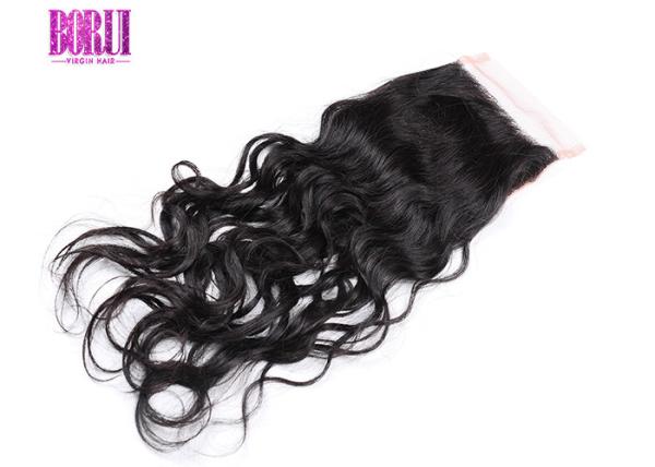 Cabelo humano brasileiro de onda de água de Eco, fechamento de 4 * 4 laços sem produto químico