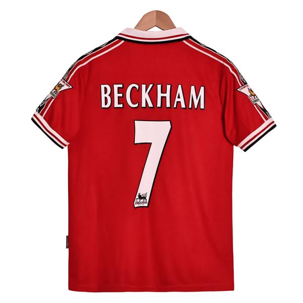 Manchester United 1998-1999 Season Home Jersey Replica Group Customization Exclusive