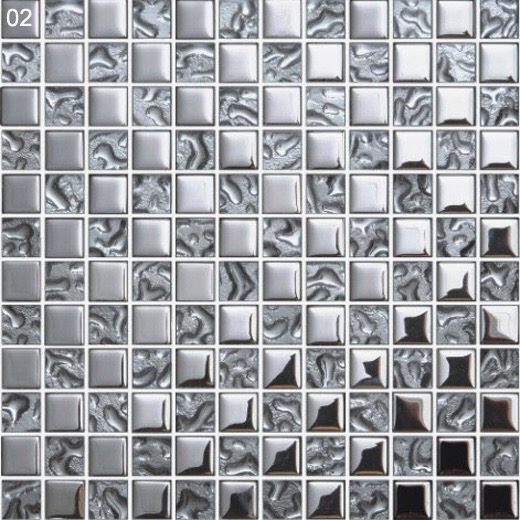 Glass and Metal Waterproof and Elegant Swimming Pool Mosaics For Building