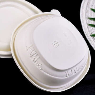 1200ML Biodegradable Takeaway Boxes 138*138*38mm Cornstarch Food Containers