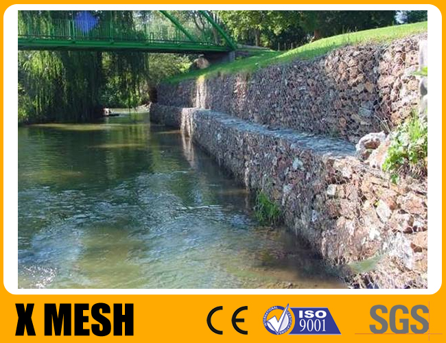 Двойная переплетенная ячеистая сеть Gabion обшивает панелями тяжелое управление размывания покрытия цинка
