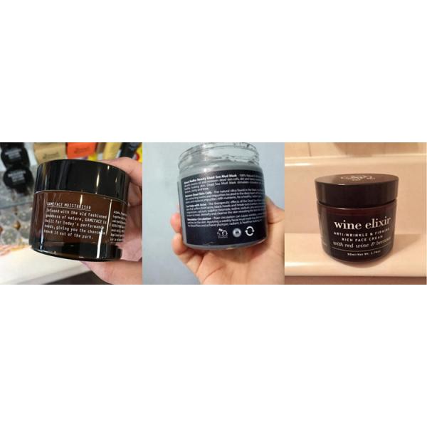 500ml Black Plastic Screw Cap Jars For Food Cosmetic Cream