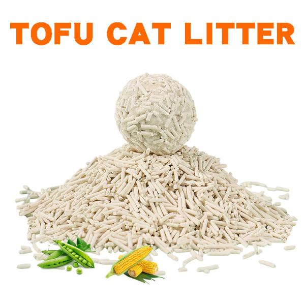 High Absorption Odor Free Cat Litter White Biodegradable Tofu Cat Litter